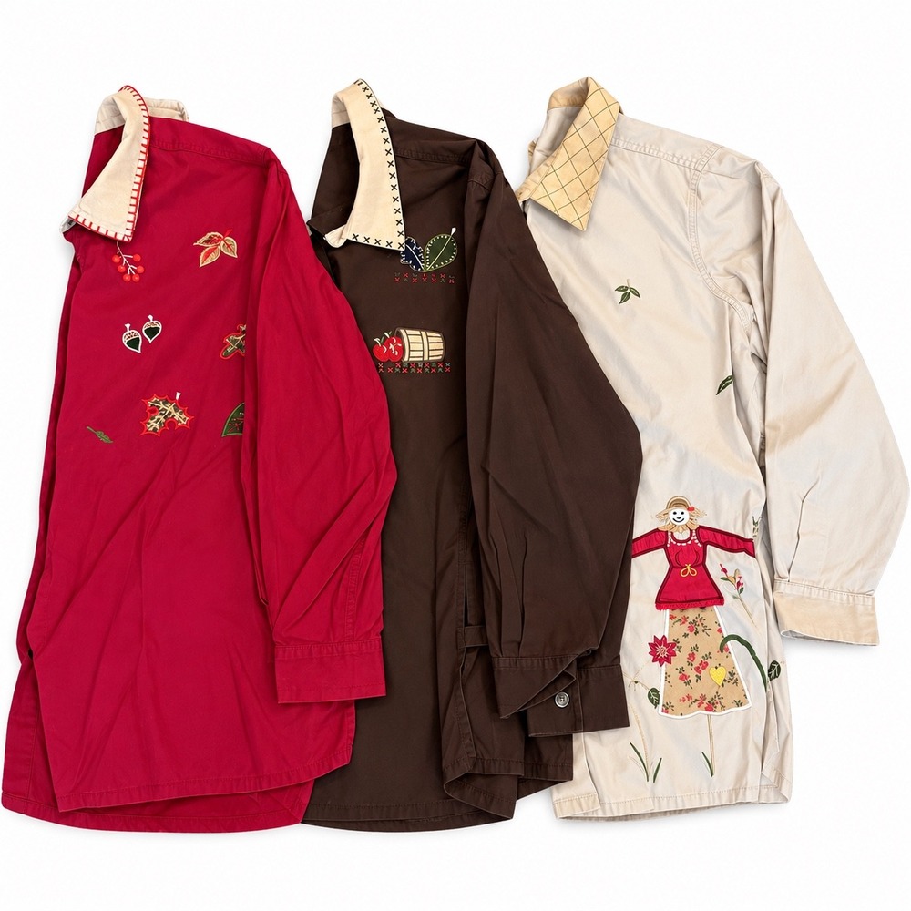 Bobbie Brooks Button Down Shirt Bundle Women 18/20W 22/24W Fall Theme